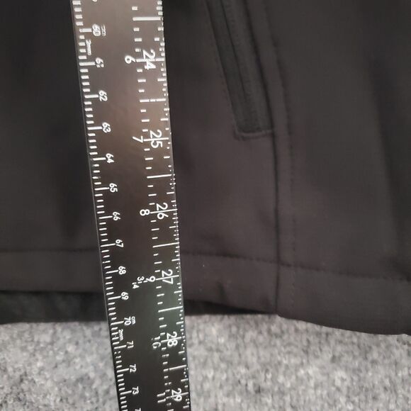 NEW Swiss Tech Softshell Jacket Mens Large Rich Black Full Zip Water Resistant - Picture 8 of 11